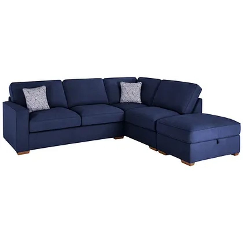 Rose Fabric Corner Sofa | Texas | Oak Furnitureland