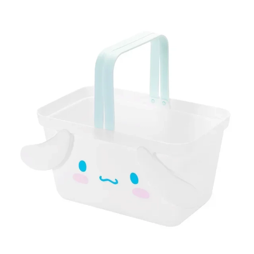 Sanrio-cesta de la compra Cinnamoroll Kuromi My Melody, cesta de almacenamiento de aperitivos, cesta de lavado de Anime con drenaje Kawaii