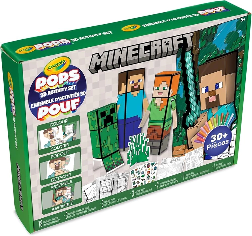 Crayola POPS 3D Minecraft Activity Set