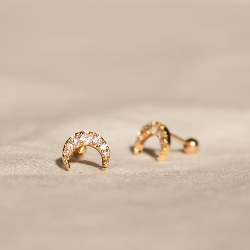 Mona CZ Studs (18K Gold Stainless Steel)