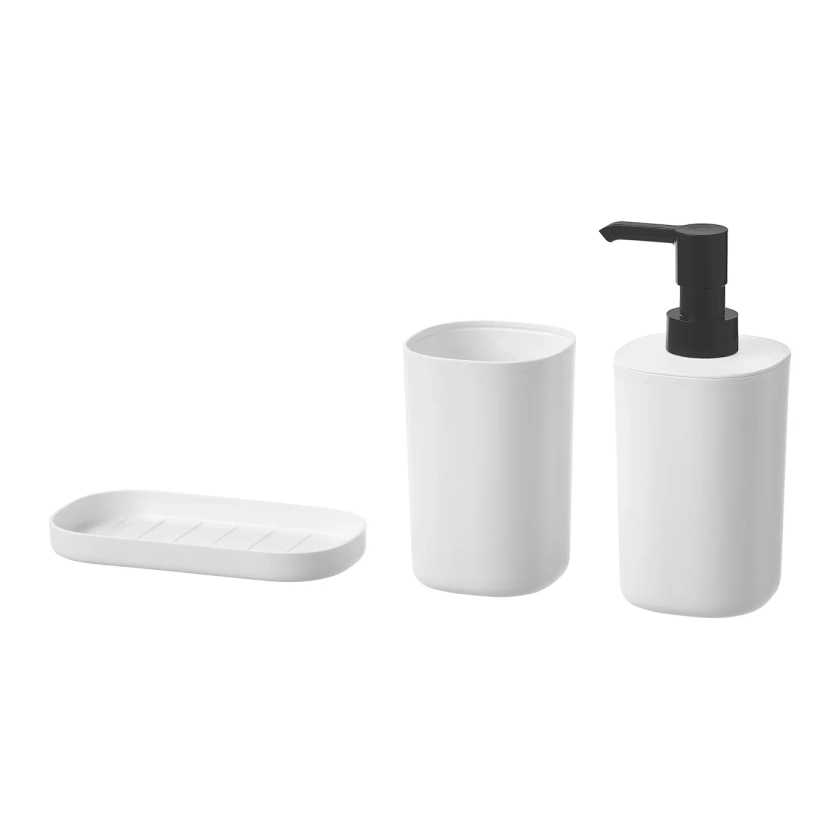 STORAVAN Accessoires bain, 3 pièces, blanc - IKEA