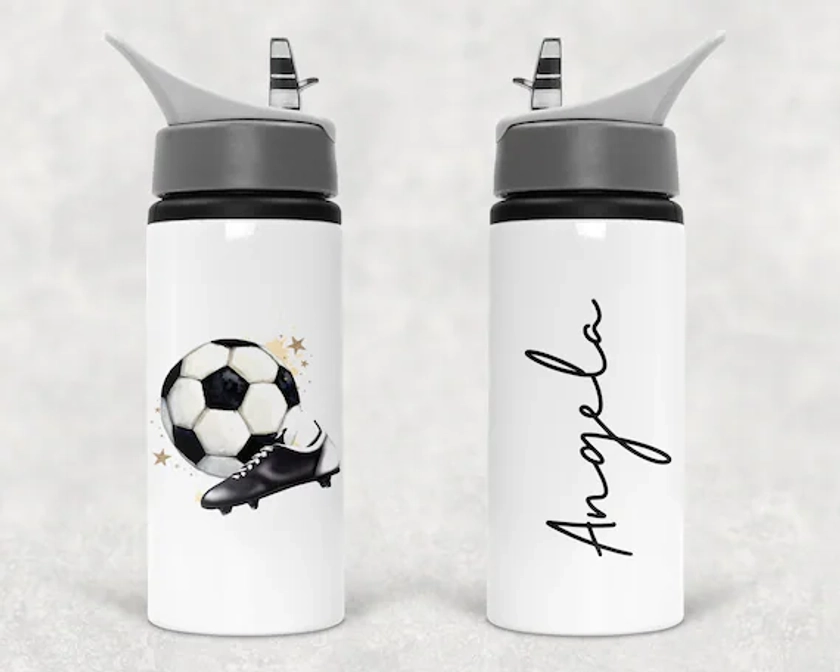 Personalised Football Water Bottle, Ideal Gift, Birthday Present, Football