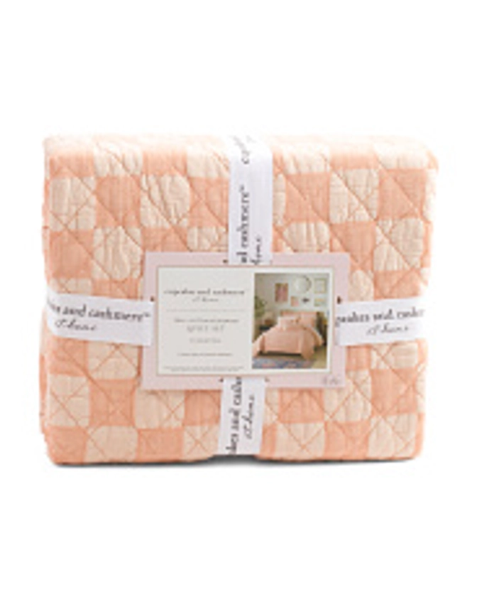 Cotton Checkered Quilt Set | Bed & Bath | Marshalls
