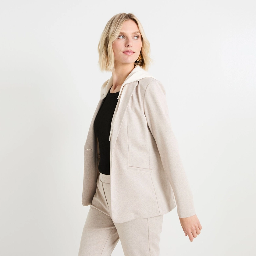 Veste tailleur femme BEIGE | Graindemalice