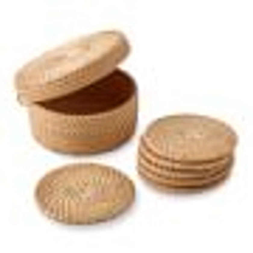 Light Woven Coasters, Set of 6 | Williams Sonoma