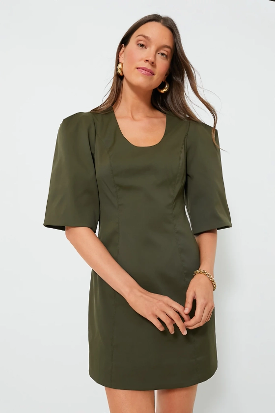 Olive Twill Ariella Dress