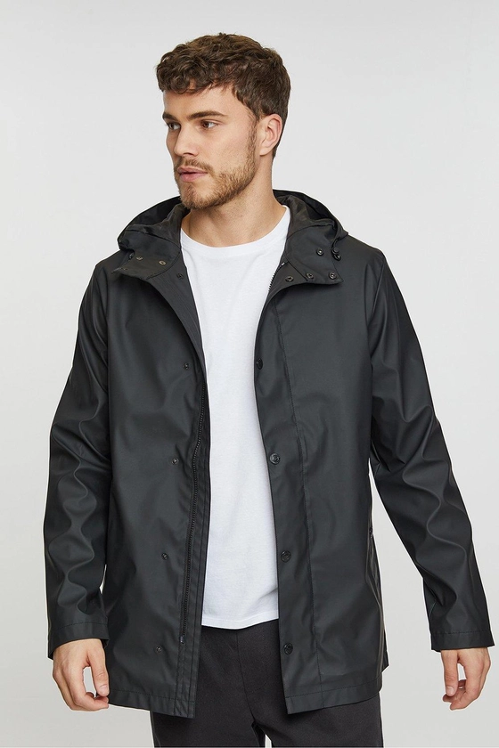 Jackets & Coats | 'Pillar' Lightweight Showerproof Hooded Mac | Threadbare