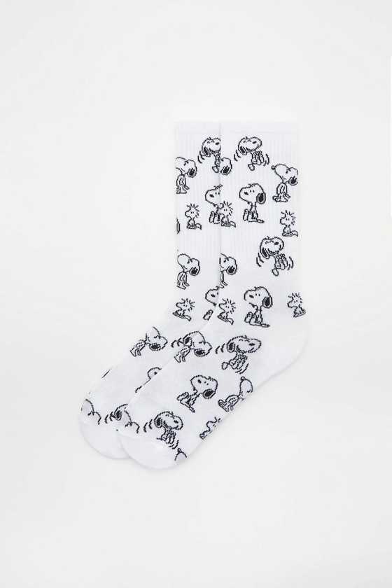 All-over Snoopy print sports socks - pull&bear