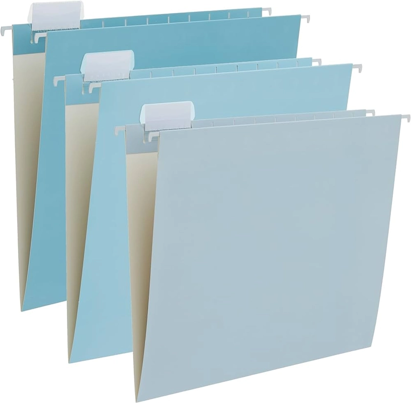 Amazon.com : Y YOMA 6 Pack Gradient Hanging File Folders Letter Size Decorative Hanging Folder Pretty File Folder Organizer for Filing Cabinet Office Home with 1/5-Cut Adjustable Tabs, Lake Blue : Office Products
