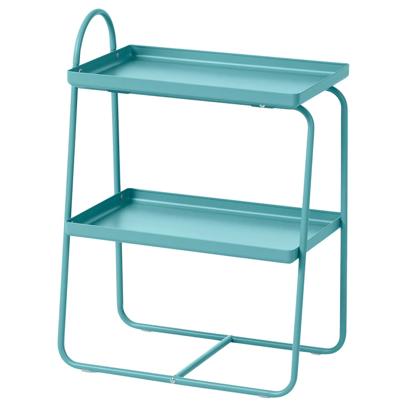 HATTÅSEN table de chevet/étagère, turquoise bleu - IKEA