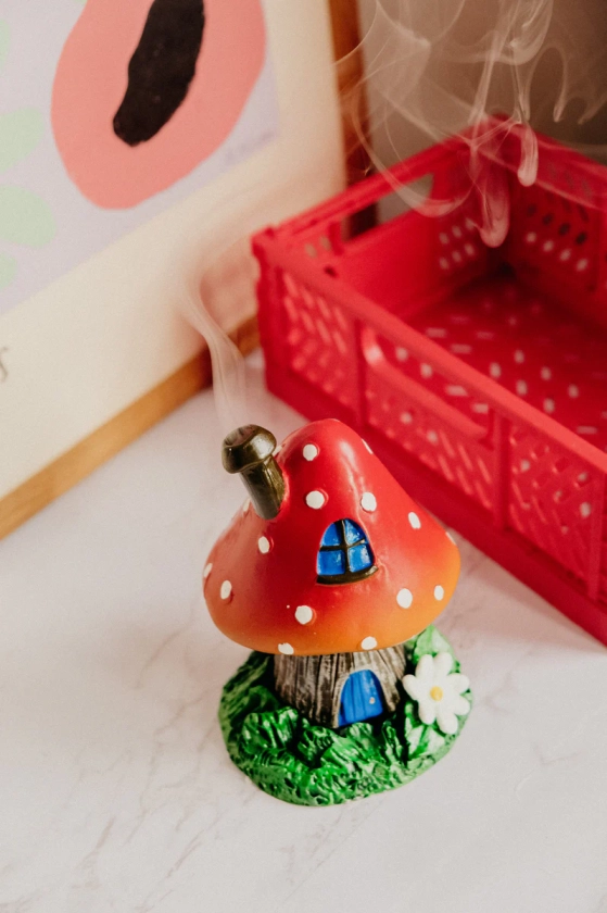 Mushroom House Incense Cone Burner