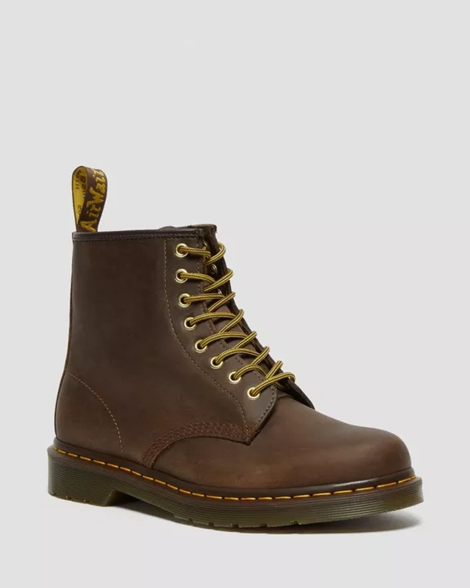 DR MARTENS 1460 Crazy Horse Leather Lace Up Boots