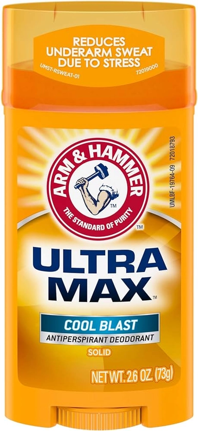 Arm & Hammer Ultra MAX Deodorant- Cool Blast- Solid - 2.6oz- Made with Natural Deodorizers