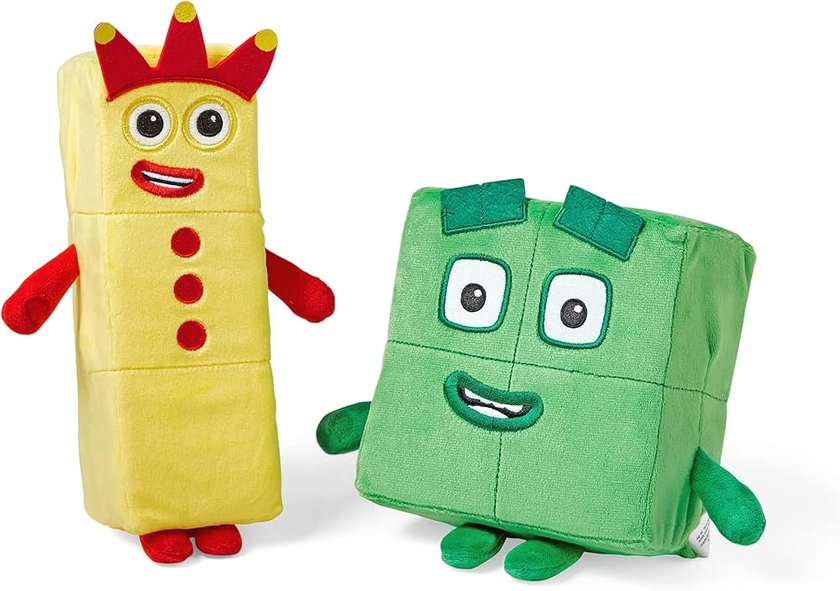 Learning Resources Numberblocks Three and Four Playful Pals, Cuddly Numberblocks Three and Four Plush Toys, Numberblocks Plush Girls and Boys, Soft Toys for Toddlers 1-3, Ages 18 months+