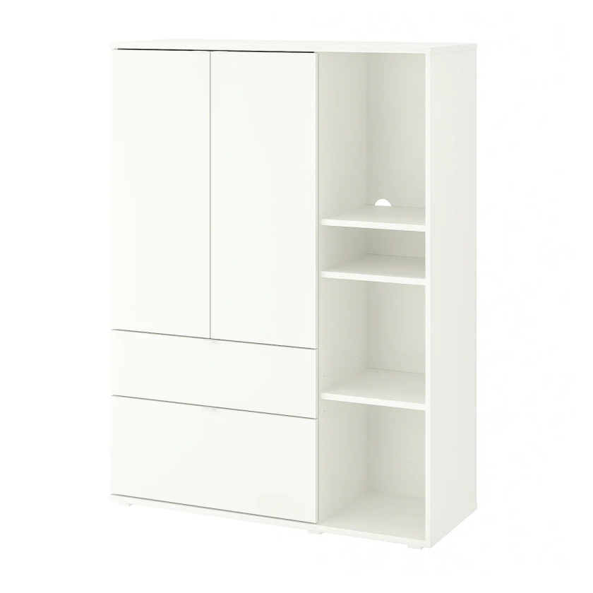 VIHALS Rangement, blanc, 105x37x140 cm - IKEA