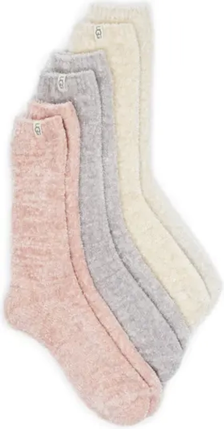 Leda Assorted 3-Pack Sparkle Crew Socks