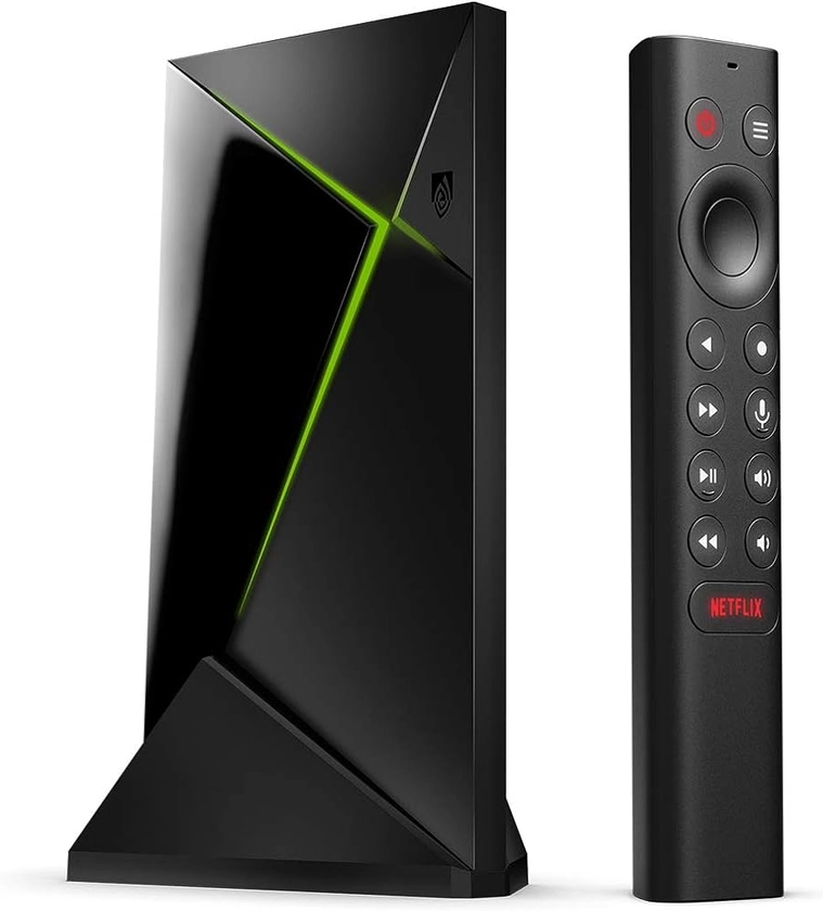 Lecteur Multimédia et de Streaming NVIDIA SHIELD Android TV Pro ; Films 4K HDR, Sports en Direct, Dolby Vision-Atmos, Upscaling Amélioré par l'IA, Jeux dans le Cloud GeForce NOW