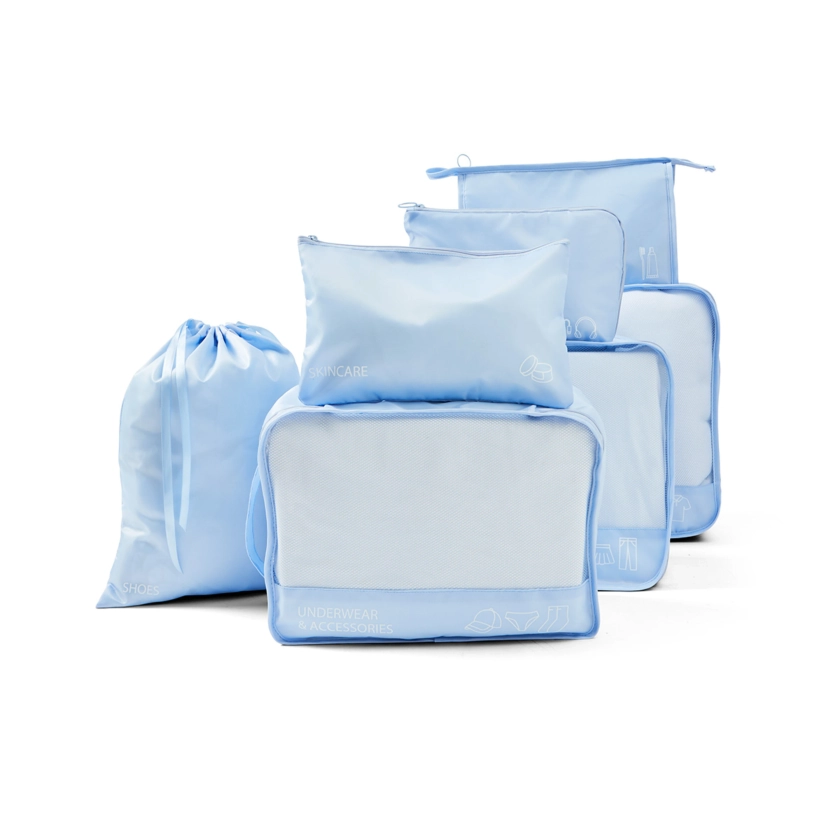 7 Piece Packing Cube - Blue