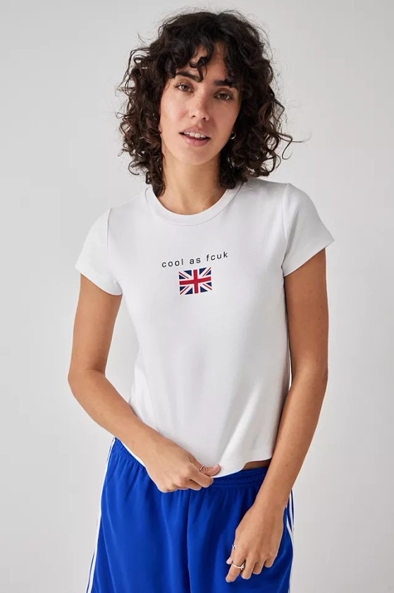 FCUK - T-shirt motif drapeau britannique Cool As Fcuk