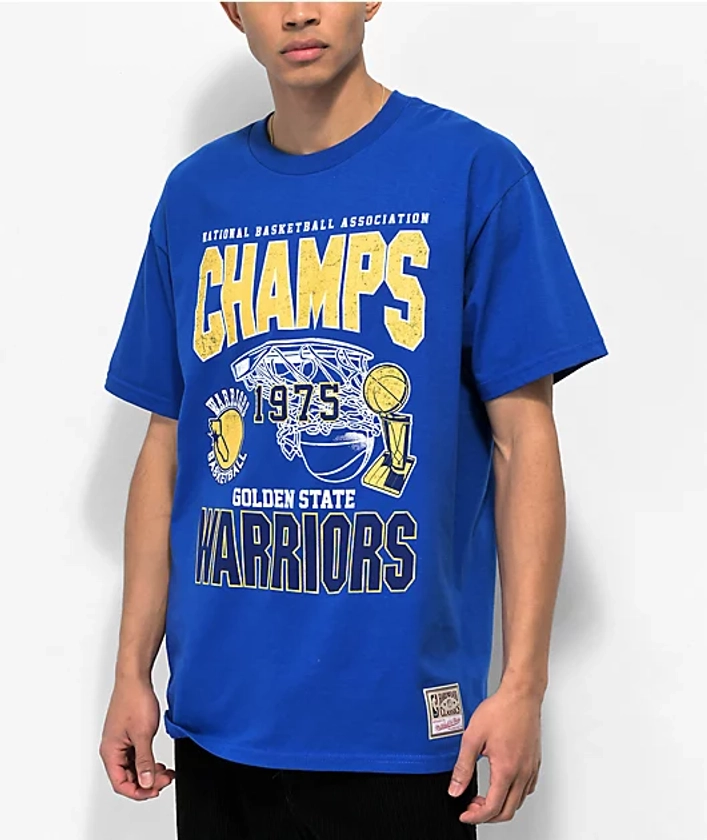 Mitchell & Ness x NBA Warriors Finals Blue T-Shirt
