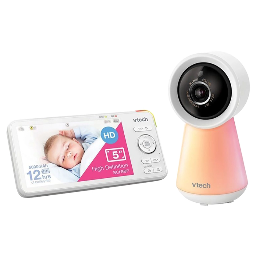 Vtech - Smart Wifi 1080P Monitor w/ Remote Access 5-inch - White