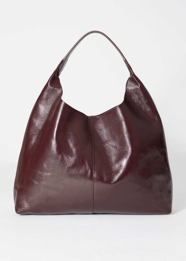 Patent-Leather Tote - Burgundy - & Other Stories NL