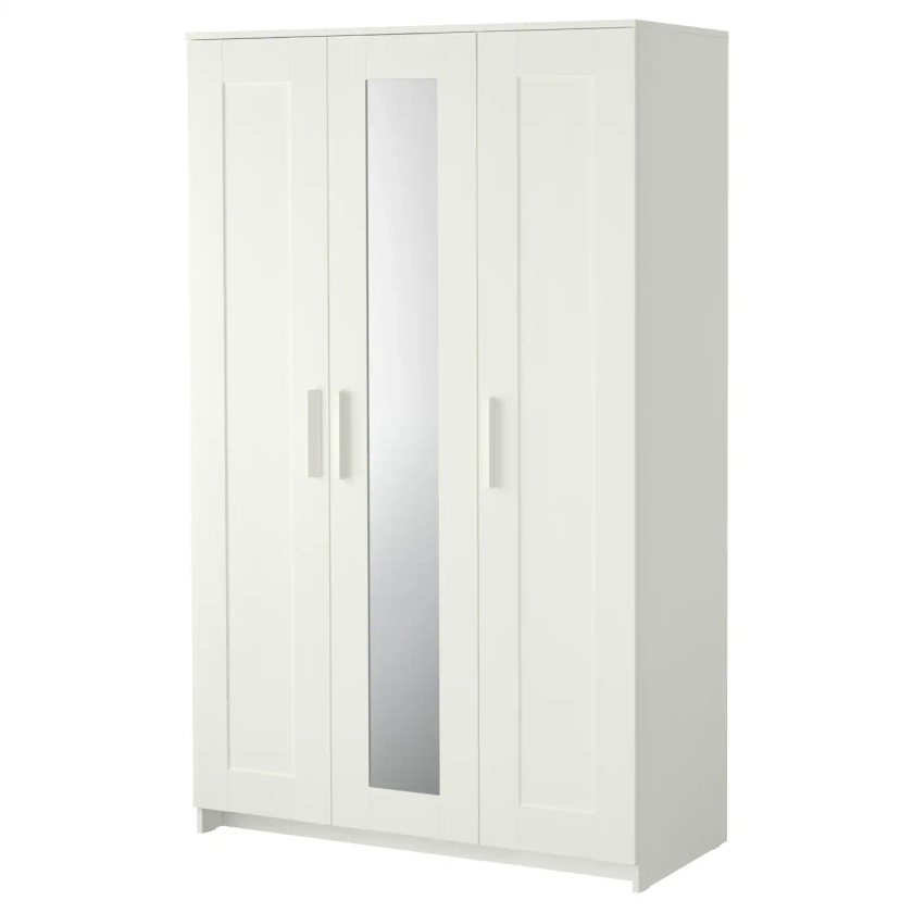 BRIMNES Armoire 3 portes - blanc 117x190 cm