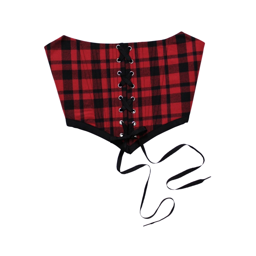 Red Tartan Corset | Slow Fashion Made in Australia by Hopeless Lingerie