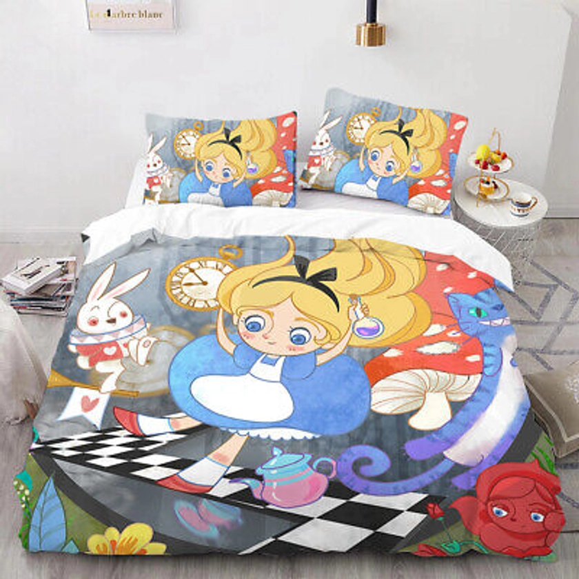 Alice's Adventures in Wonderland/Duvet Cover/Double-sided Pillowcase/Bedding Set | eBay