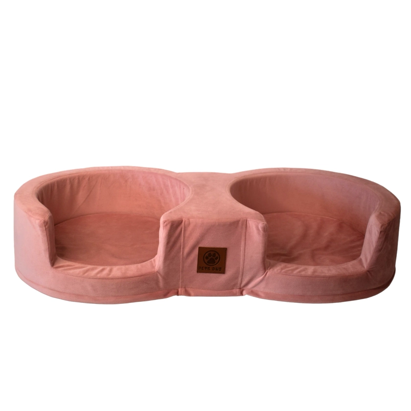 Dusky Pink Pets Duo Bed