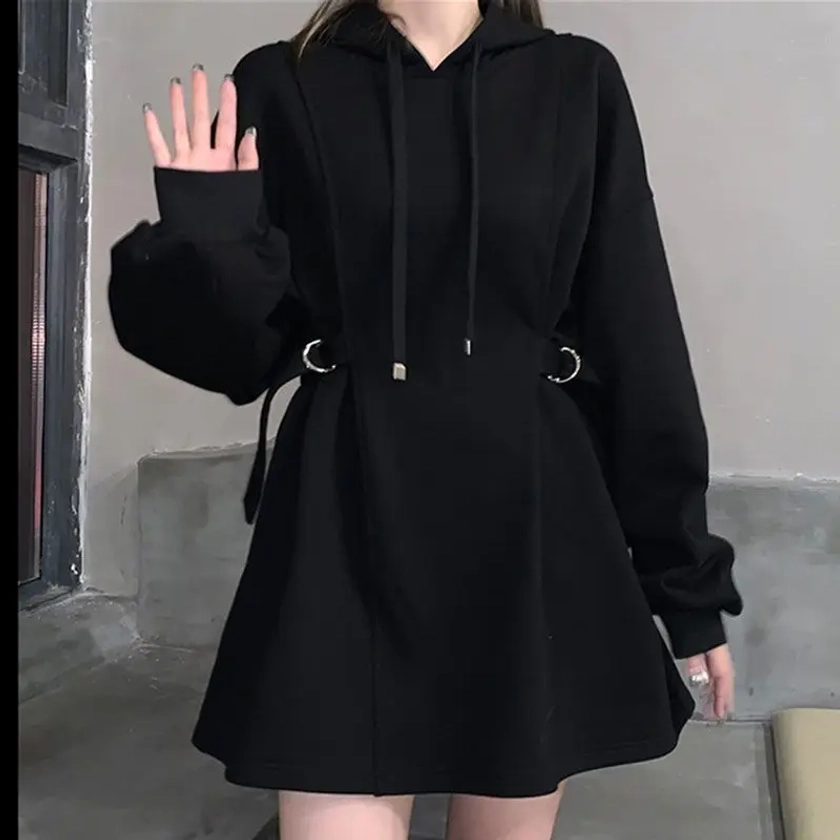 Sudaderas con capucha sueltas de estilo perezoso para mujer, jersey de manga larga de talla grande, tendencia juvenil, Top informal, ropa de moda, primavera y otoño, nuevo - AliExpress