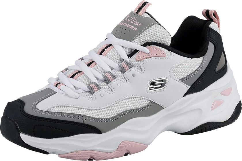 Skechers D'lites 4.0, Sapatilhas de mulher, Preto branco