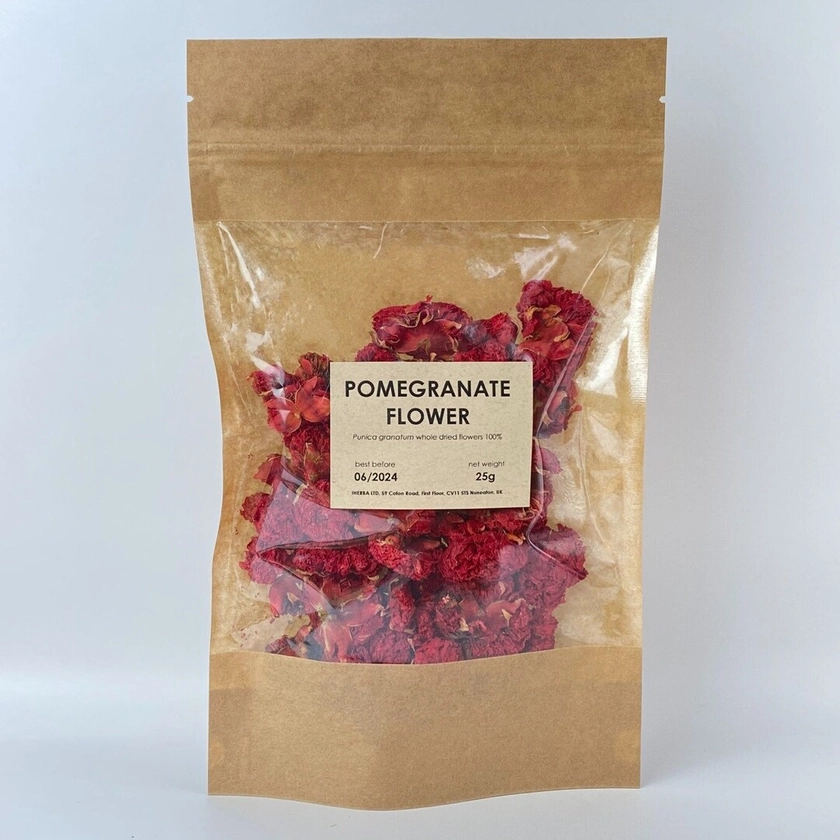Pomegranate Flower Punica Granatum Whole Dried Flowers 100% Natural Herbal Tea Crafts 30-150g - Etsy UK