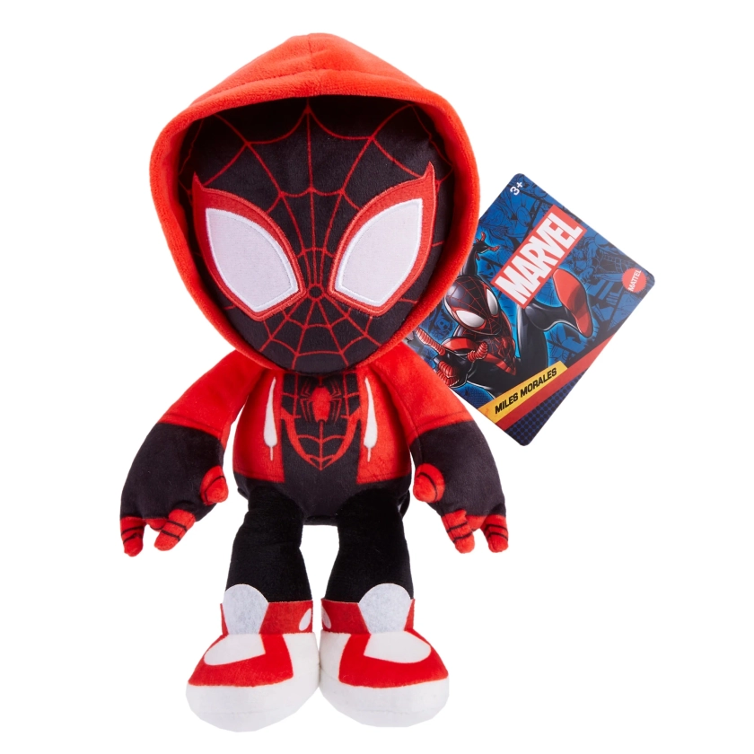 Marvel Plush Miles Morales Soft Doll, 8-inch Collectible Stuffed Super Hero Figure