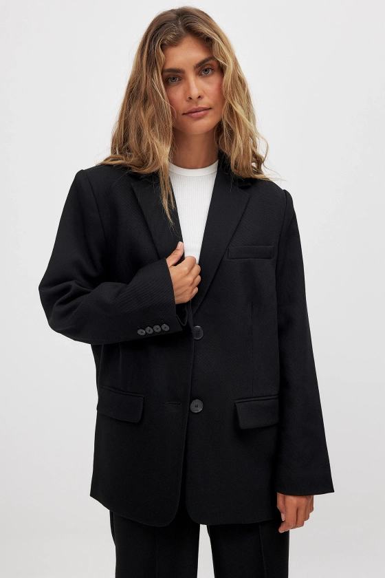 Oversized blazer van keperstof