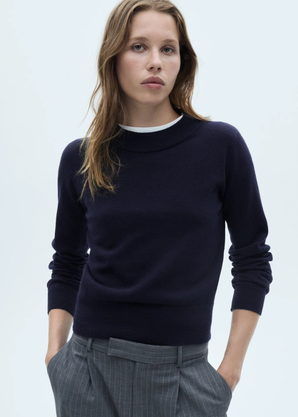 Straight round-neck sweater - Women | MANGO USA