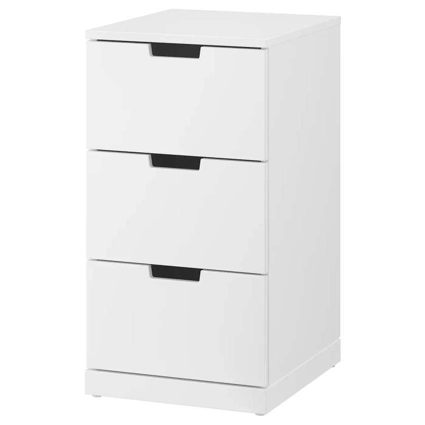 NORDLI chest of 3 drawers, white, 40x76 cm - IKEA