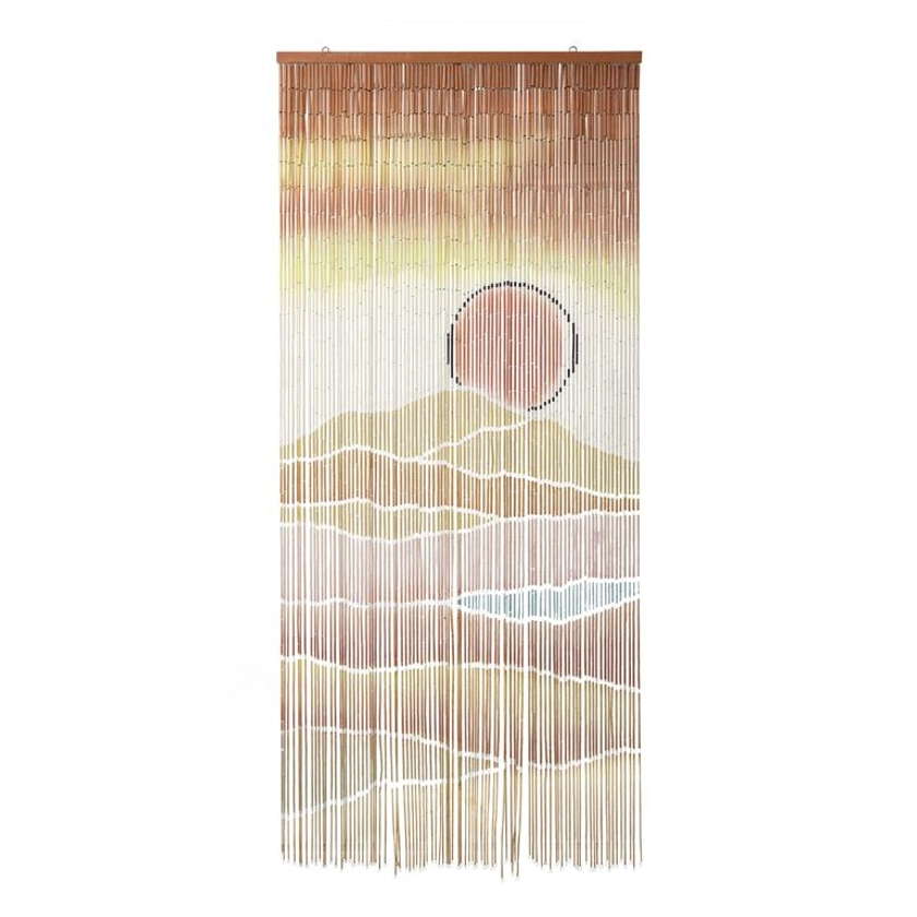 Warm Sunset Bamboo Beaded Curtain - World Market