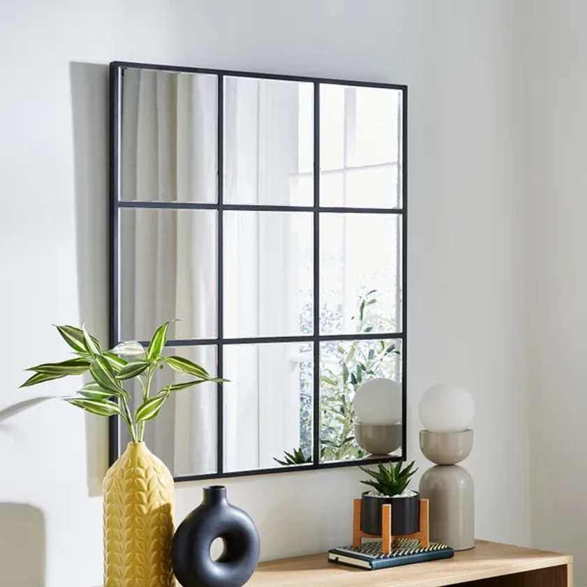 Apartment Window Square Overmantel Wall Mirror