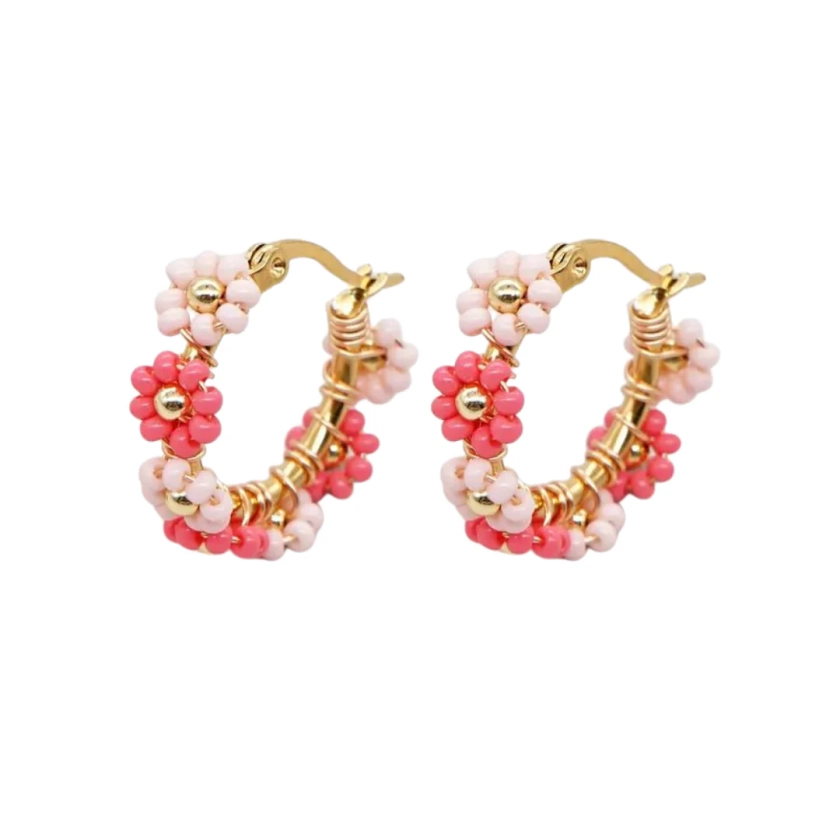 Wildflower hoops pink