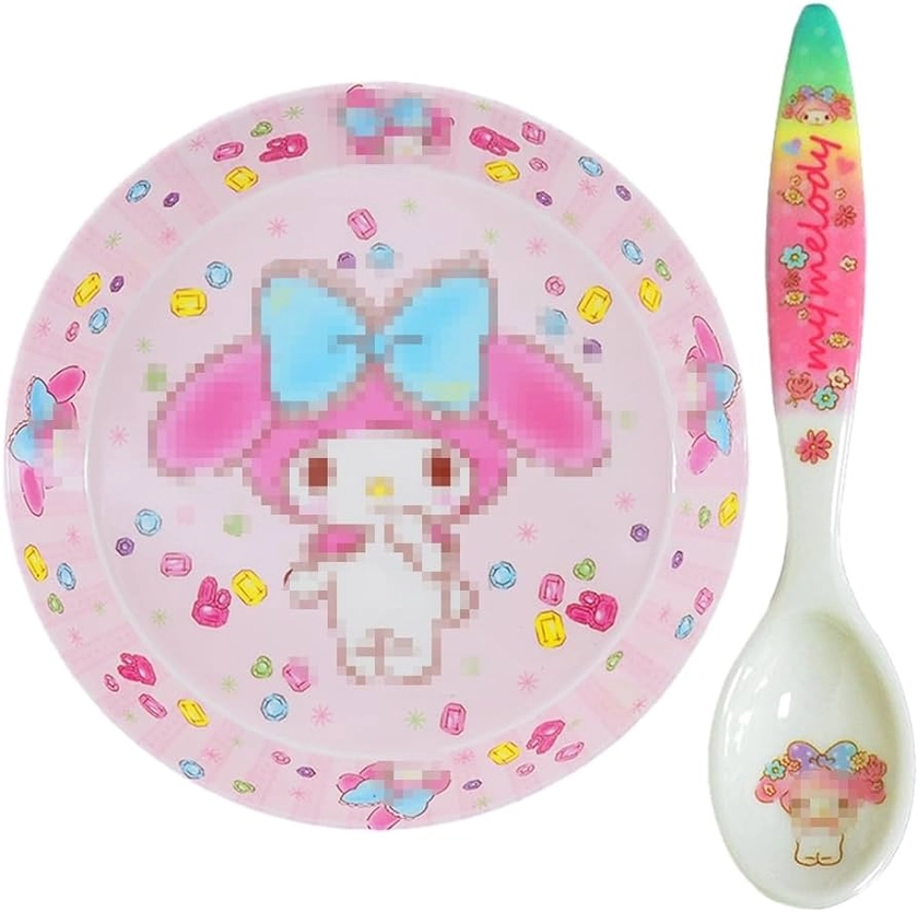 2pcs Cartoon Tableware Set,Spoon & Dinner Plate,Cartoon Tablewares,Tablewares for Children,Cute & Practical Dining Solution for All Ages : Amazon.co.uk: Home & Kitchen