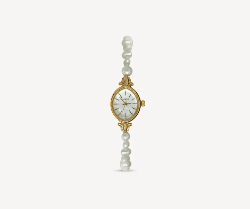 Vintage Gold Pearl Watch