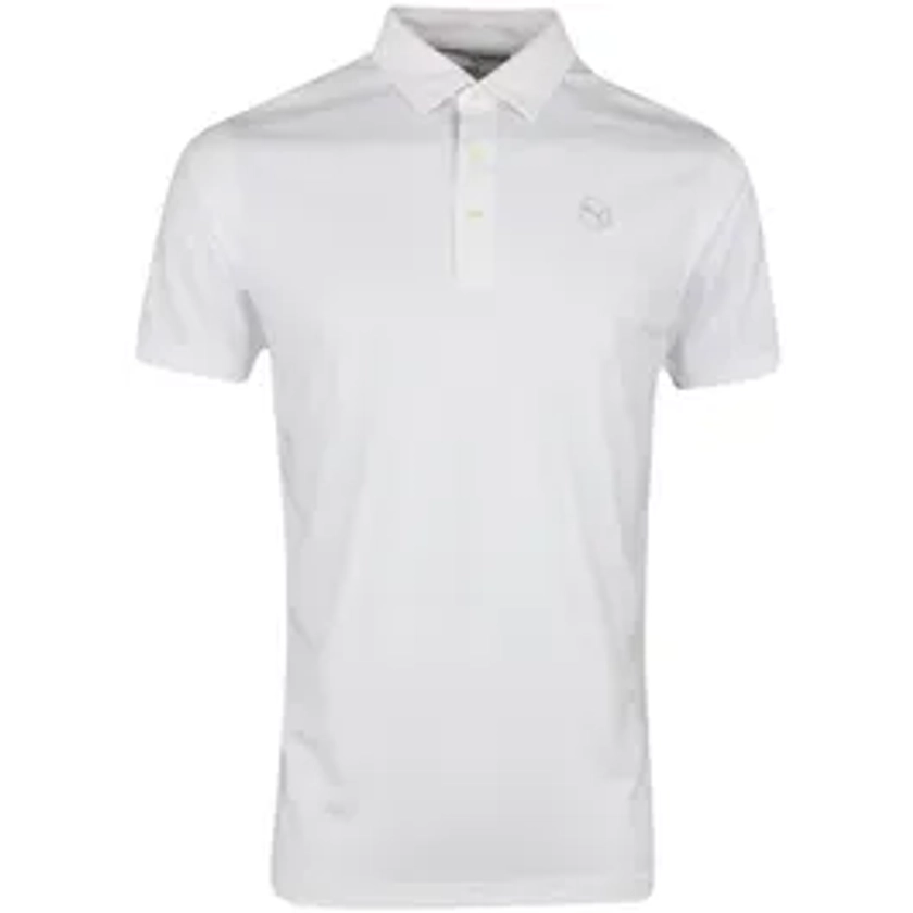 PUMA Golf Shirt - Pure Solid Polo - White Glow SS24
