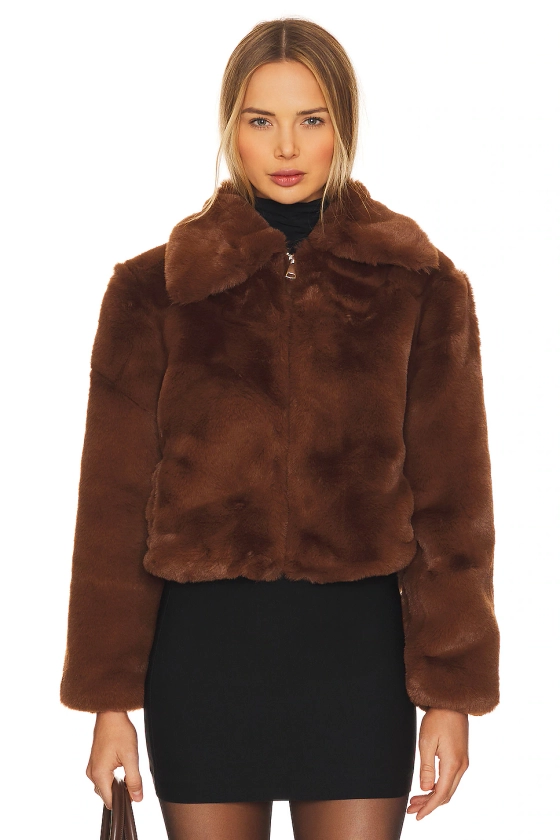 Steve Madden Juniper Faux Fur Coat in Bison | REVOLVE