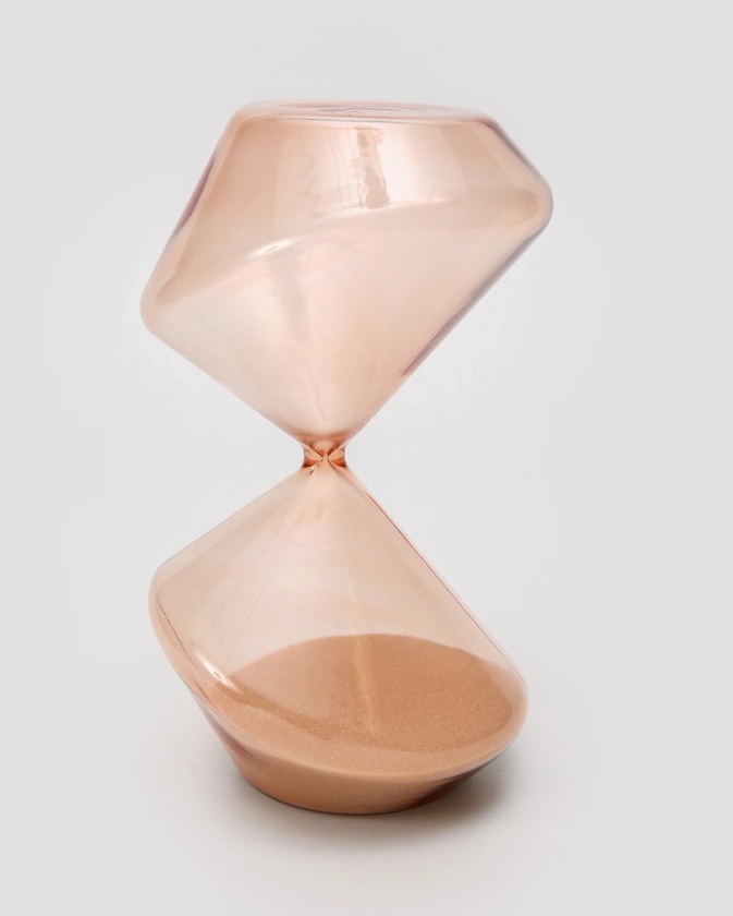 Ampulheta de vidro geométrica 30minutos rosa | Casa Riachuelo
