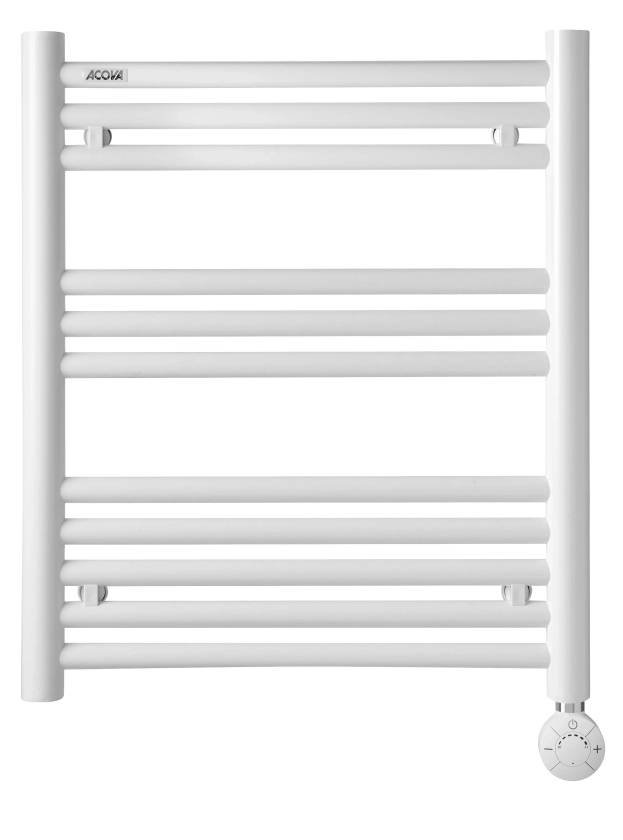 Sèche-serviettes électrique ACOVA 250W, H64.6 x l51 cm Angora xs timer blanc | Leroy Merlin