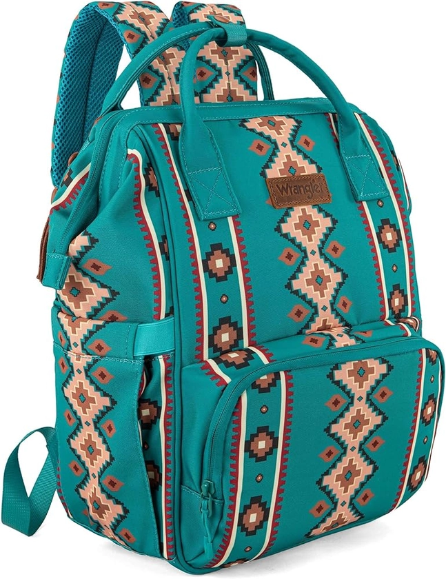 Montana West x Wrangler Aztec Baby Bag Backpack for Women Casual Daypack Travel Bags with Side Bottle Pockets