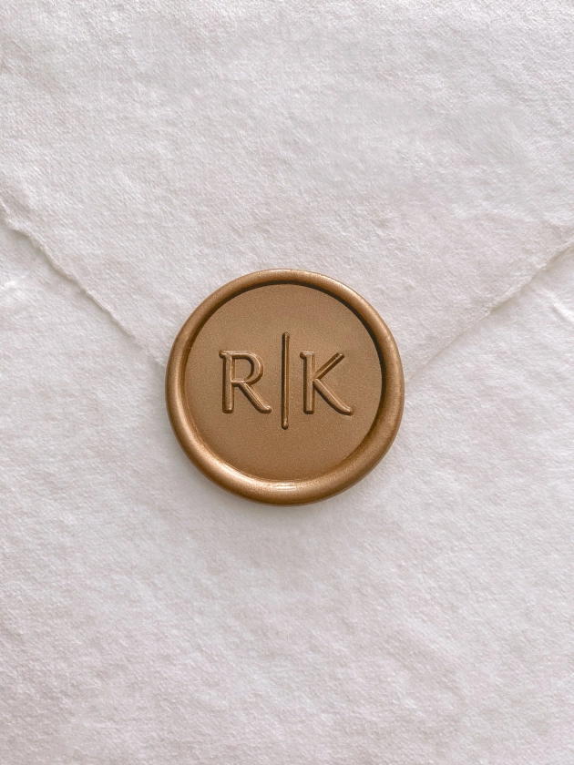 Modern Typeface Monogram Wax Seal Stamp