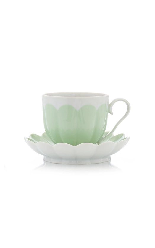 Porcelain Coffee Cup and Saucer Set