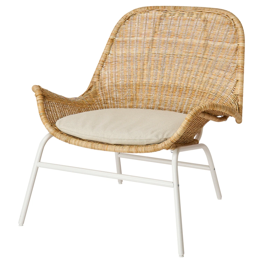 FRYKSÅS fauteuil avec coussin, rotin/Risane naturel - IKEA